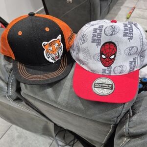 Spider-Man and Tiger Embroidered Caps